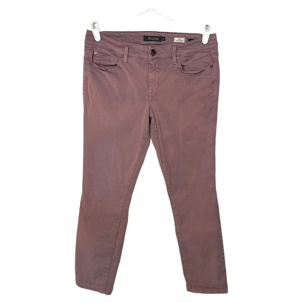 Anthropologie Level 99 Lily Skinny Straight Mauve/Purple Size 30 Petite